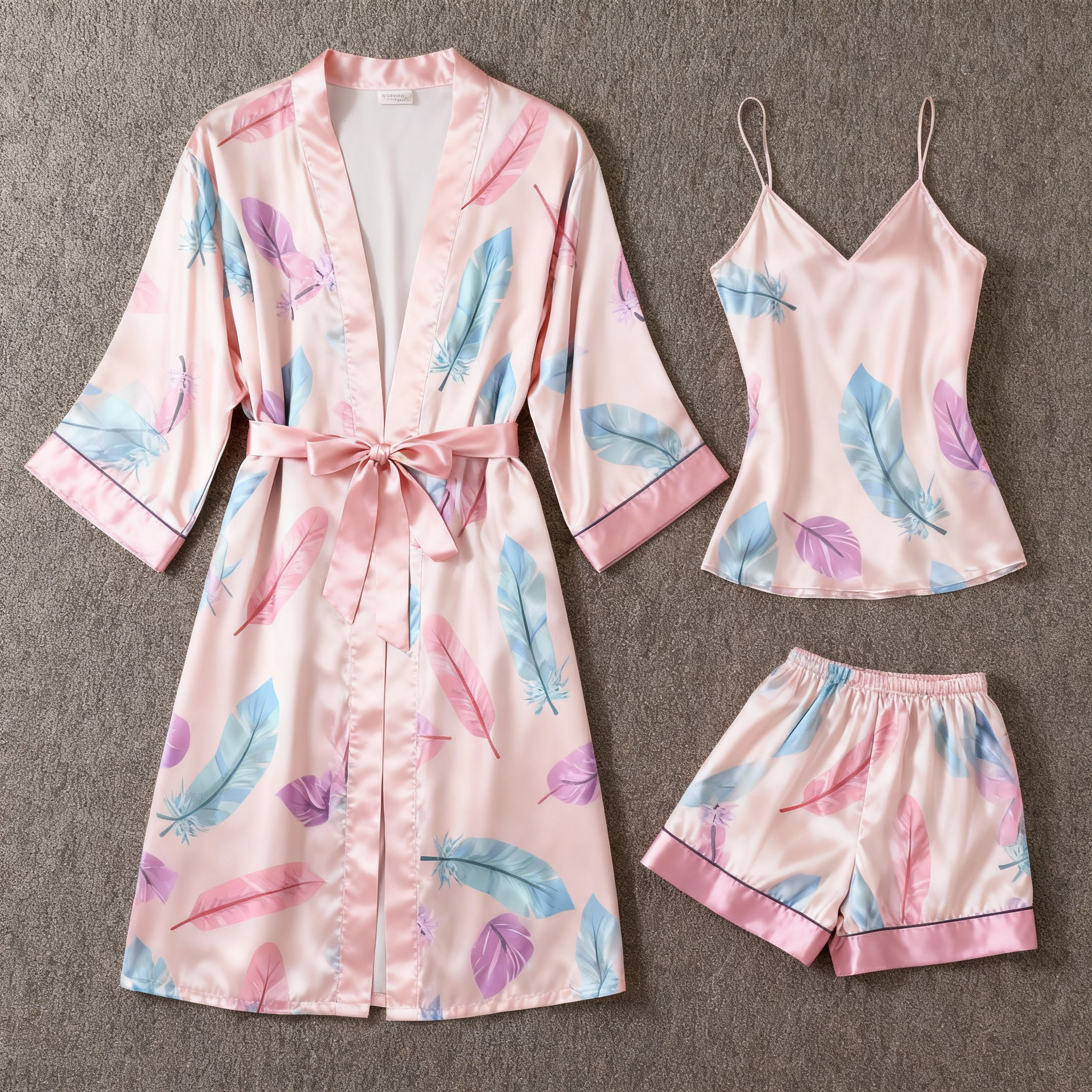 Women's Premium Satin Sleep Set with Dreamy Pattern