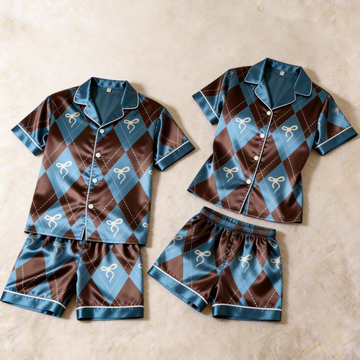 Elegant Vintage Satin Sleepwear – Understated Luxury Couple Set