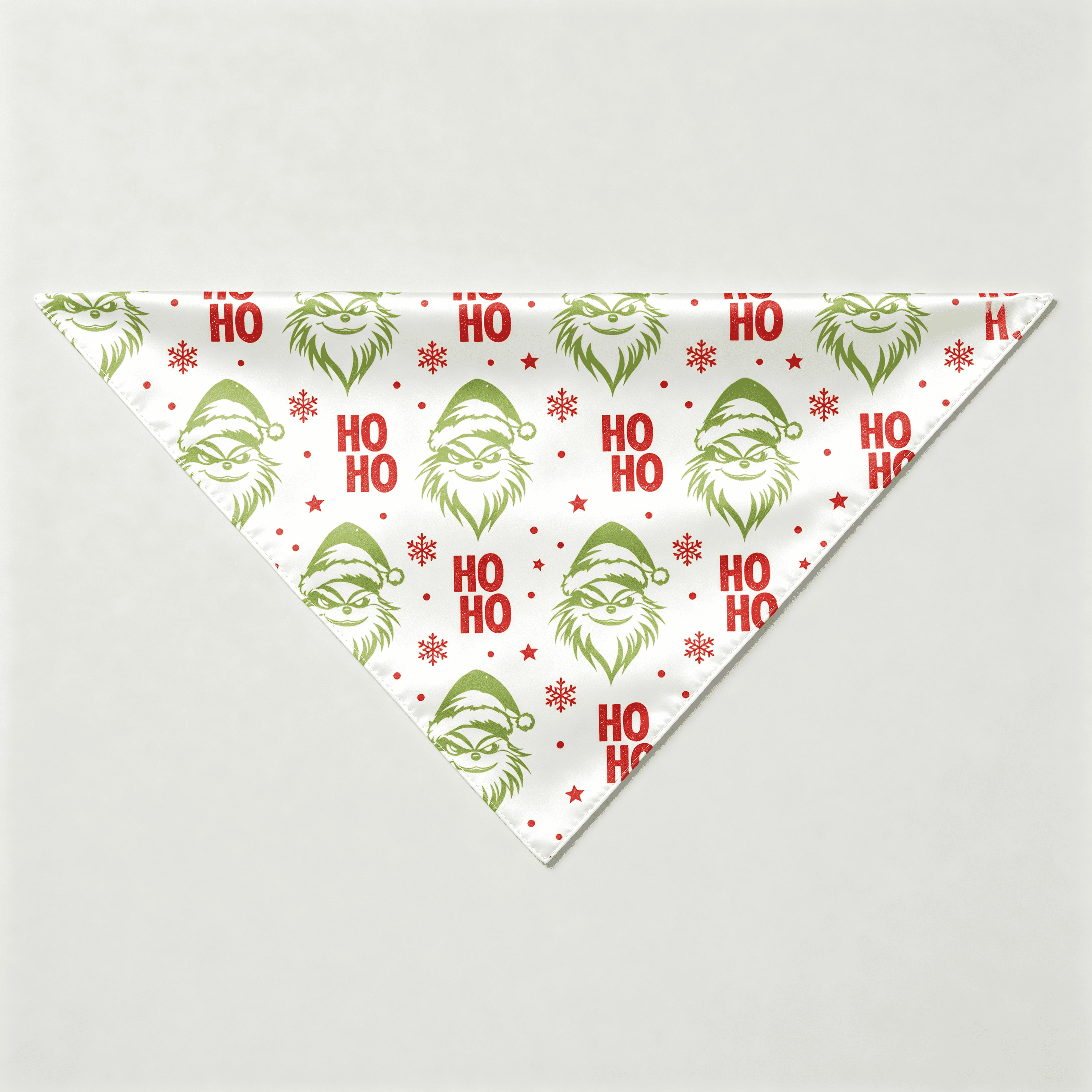 Red Face & Ho Ho Text Print Satin Button-Up Family Christmas Pajamas Set