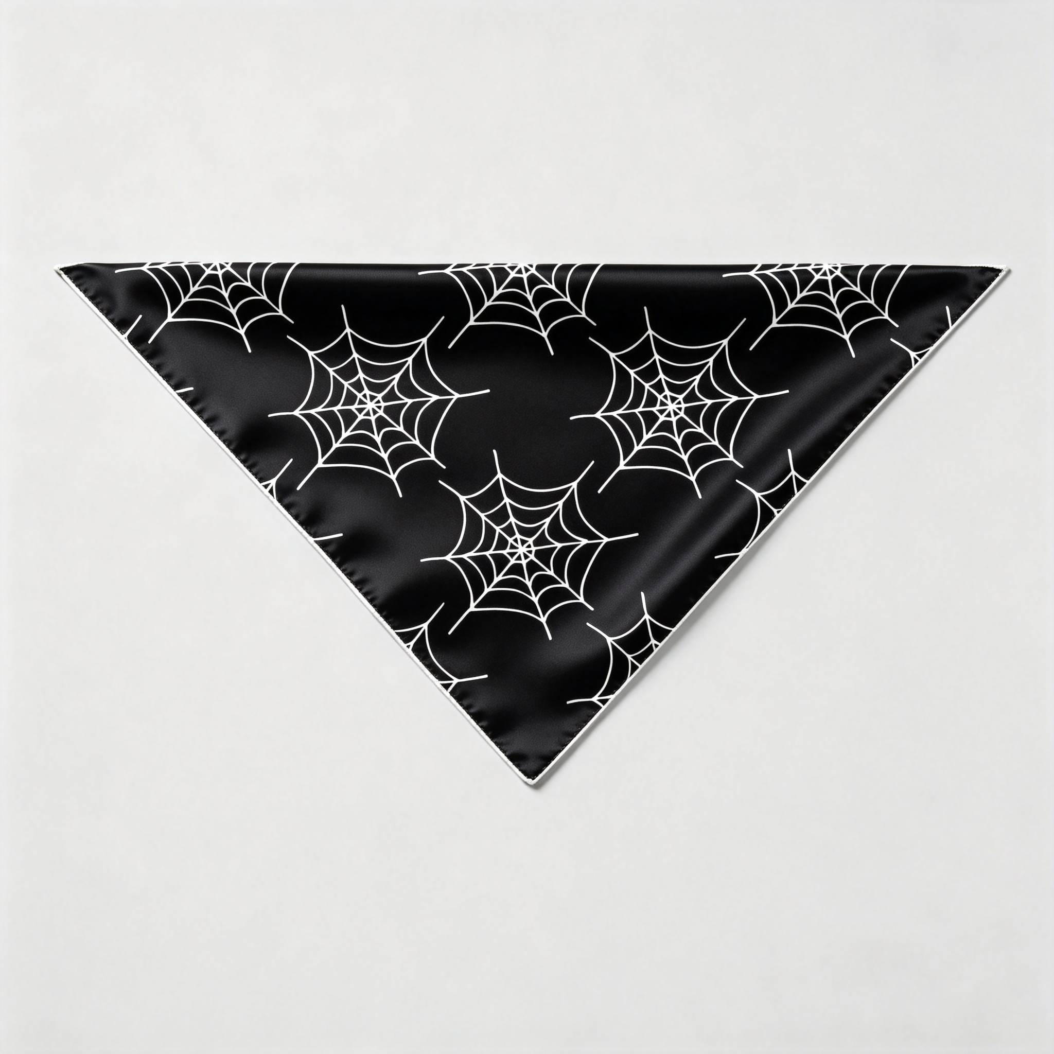 Orange Spider Web Print Satin Button-Up Family Halloween Pajamas Set