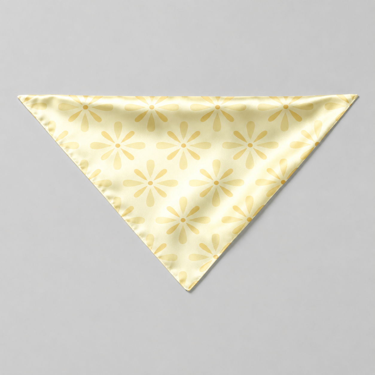 Yellow Daisy Print Satin Button-Up Family Pajamas Set