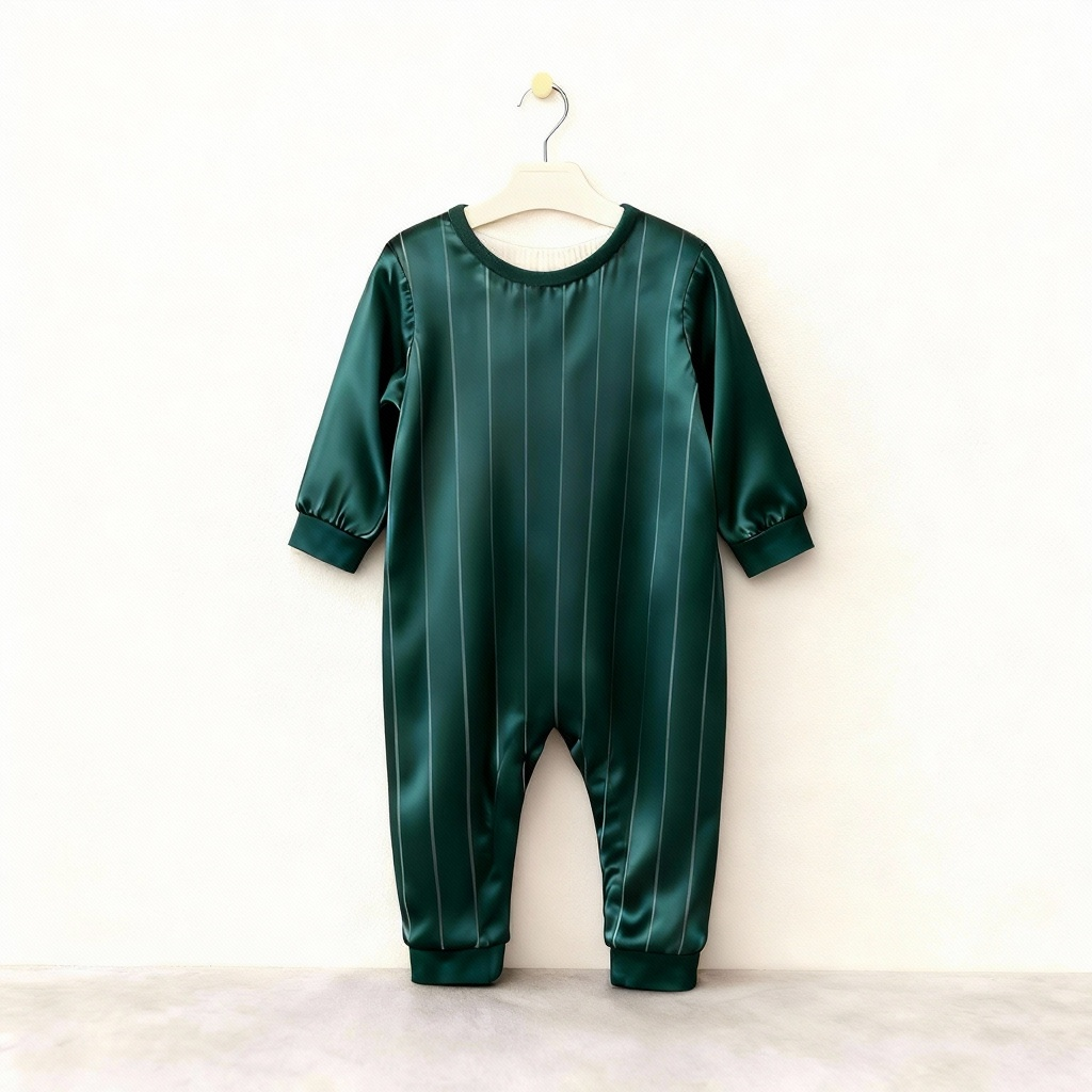 Elegant Satin Blue Pajama Set for the Whole Family