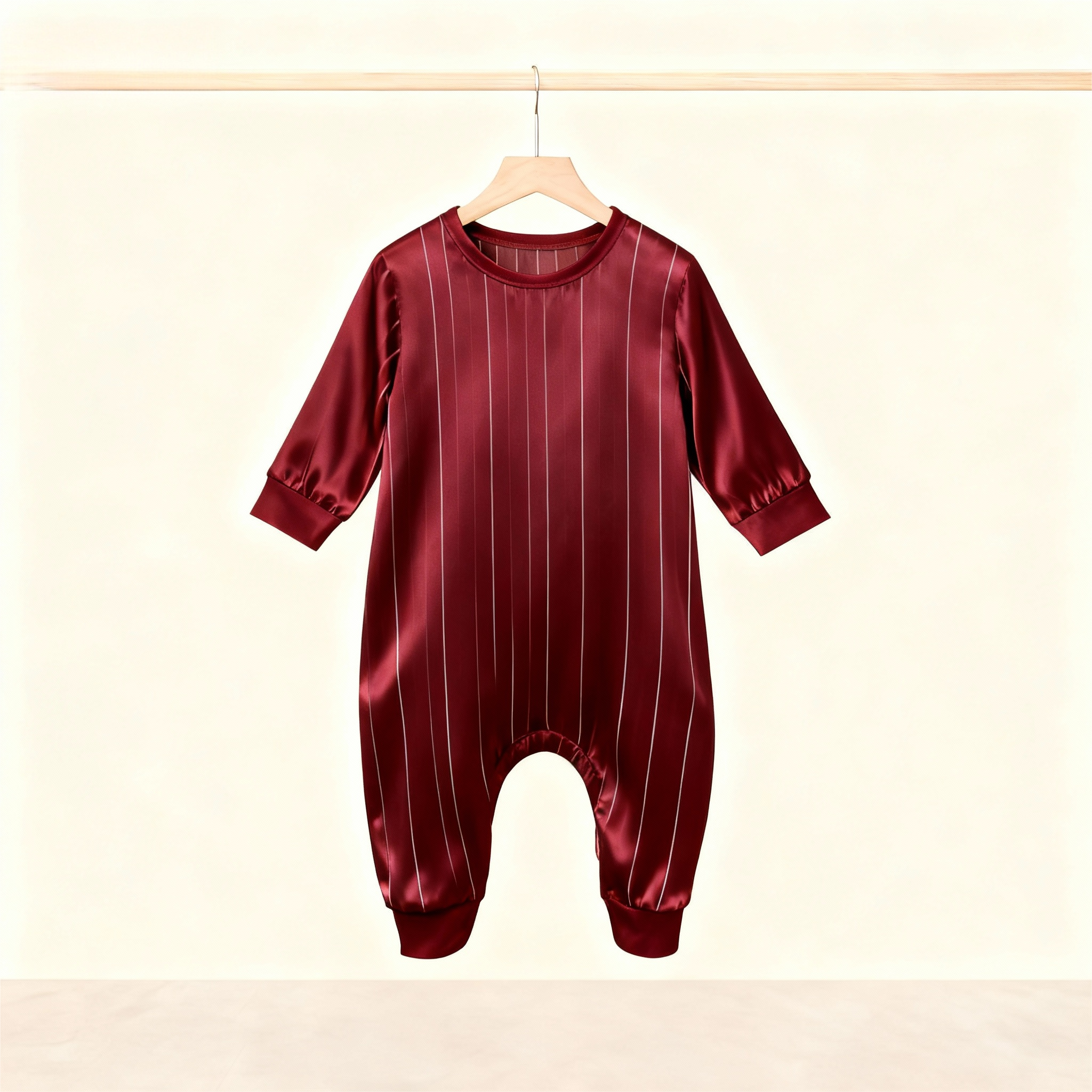 Elegant Satin Gray Pajama Set for the Whole Family