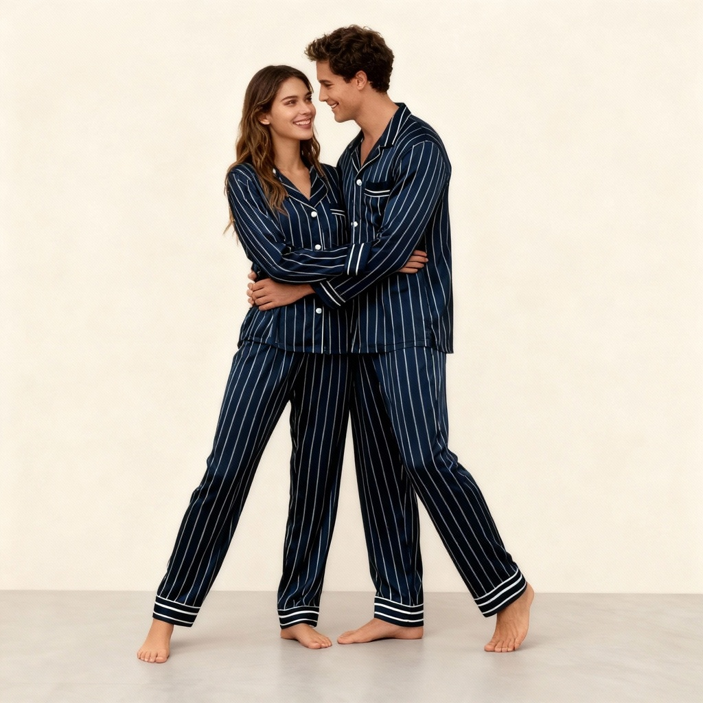 Elegant Satin Pajama Set for the Whole Family