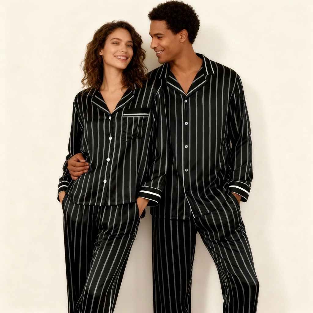 Elegant Satin Pajama Set for the Whole Family