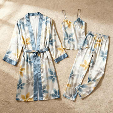 3-Piece Women¡¯s Silky Satin Nightwear