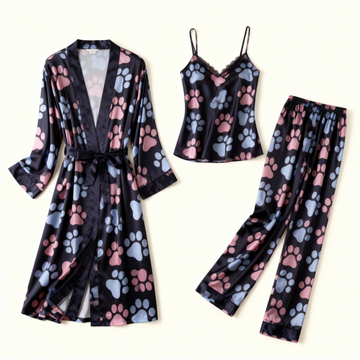 Luxury Floral Satin Lounge Set