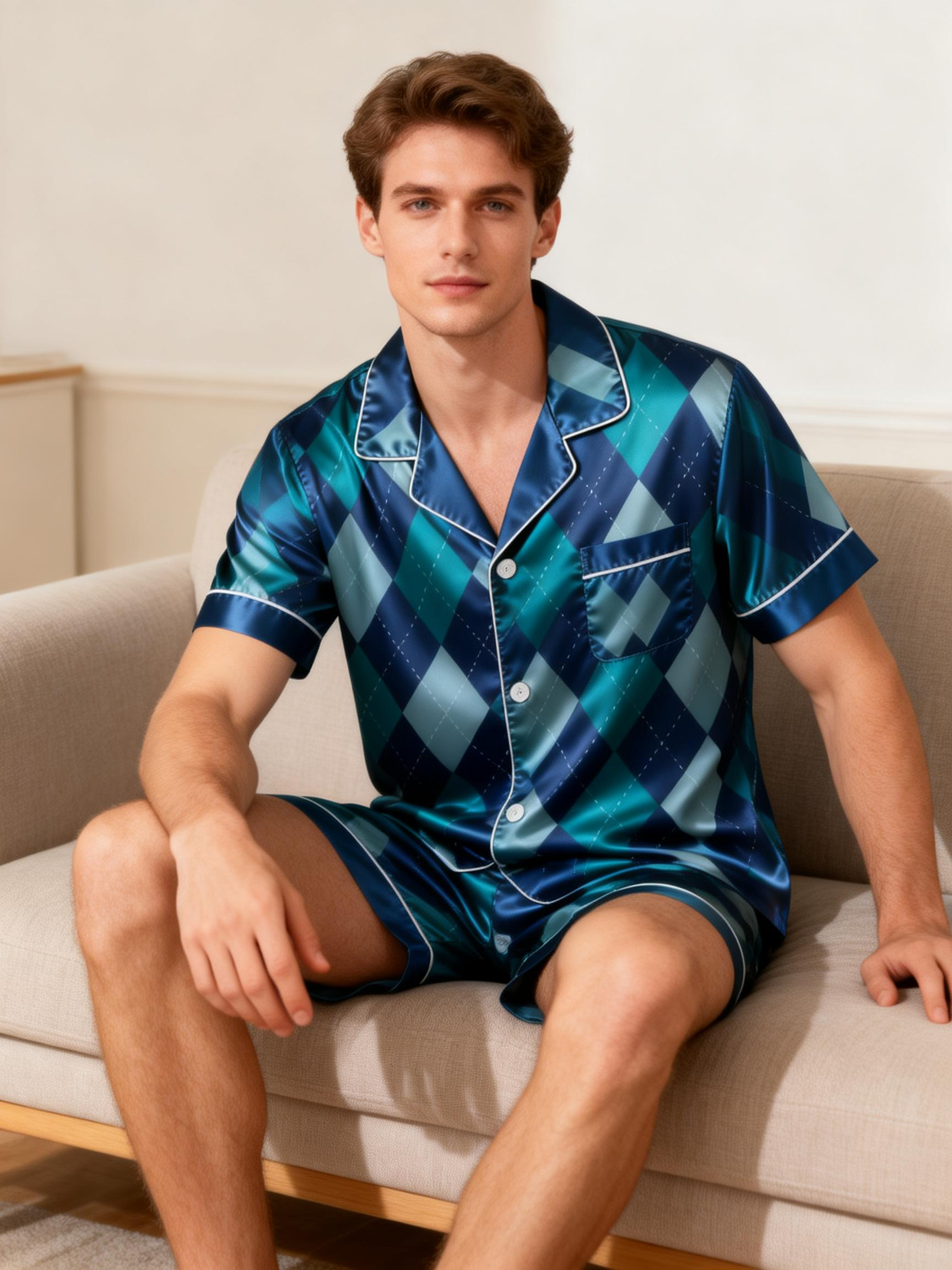 Cozy Nights Ahead with Men Satin Pajamas