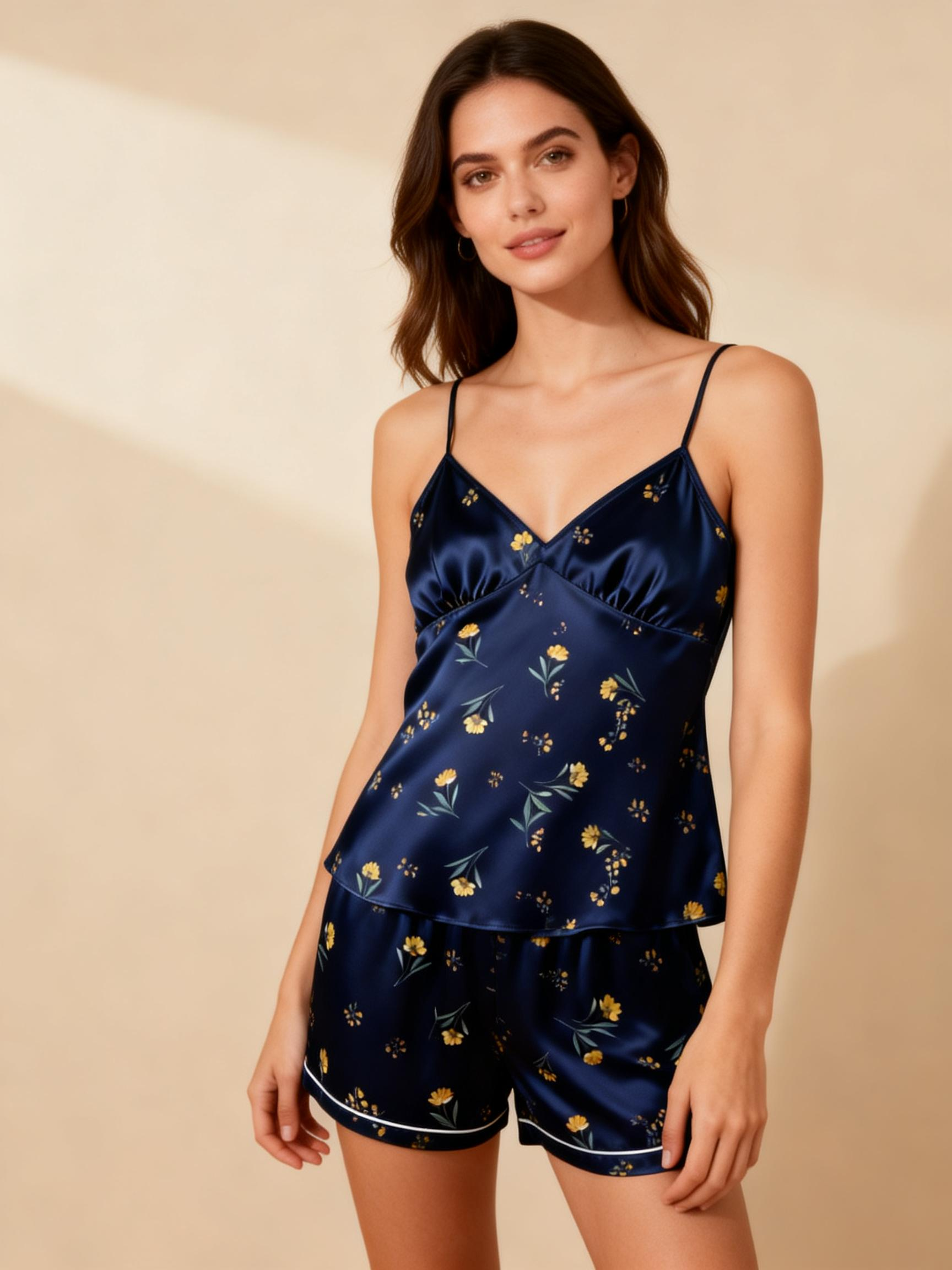 Silky Satin Couple Pajamas – Perfect for Wedding Nights
