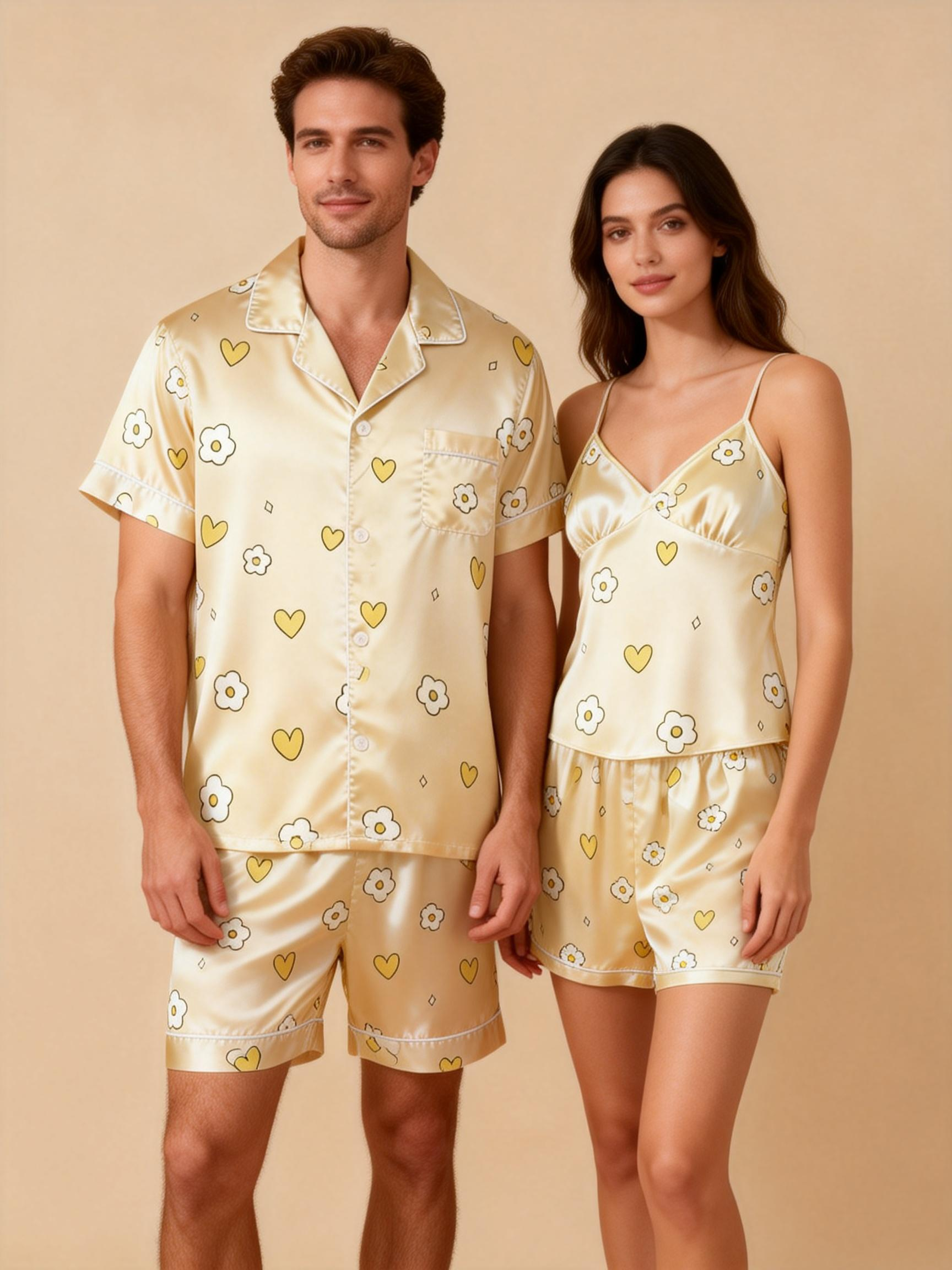Silky Satin Pajama Set for Two – Romantic & Cozy