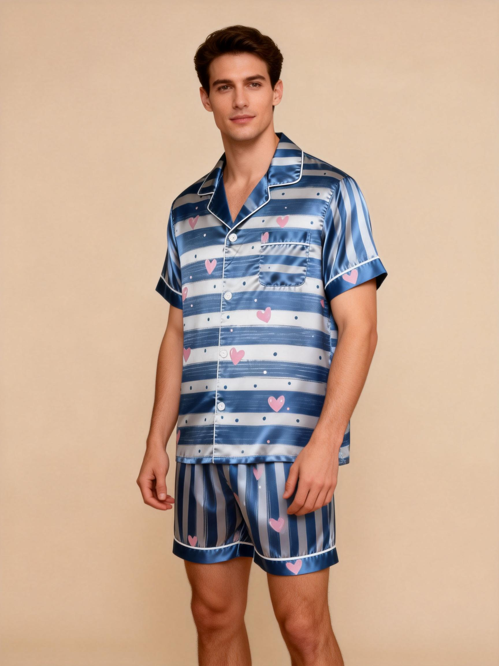 Smooth Silky Satin Pajamas for Couples – Breathable & Soft