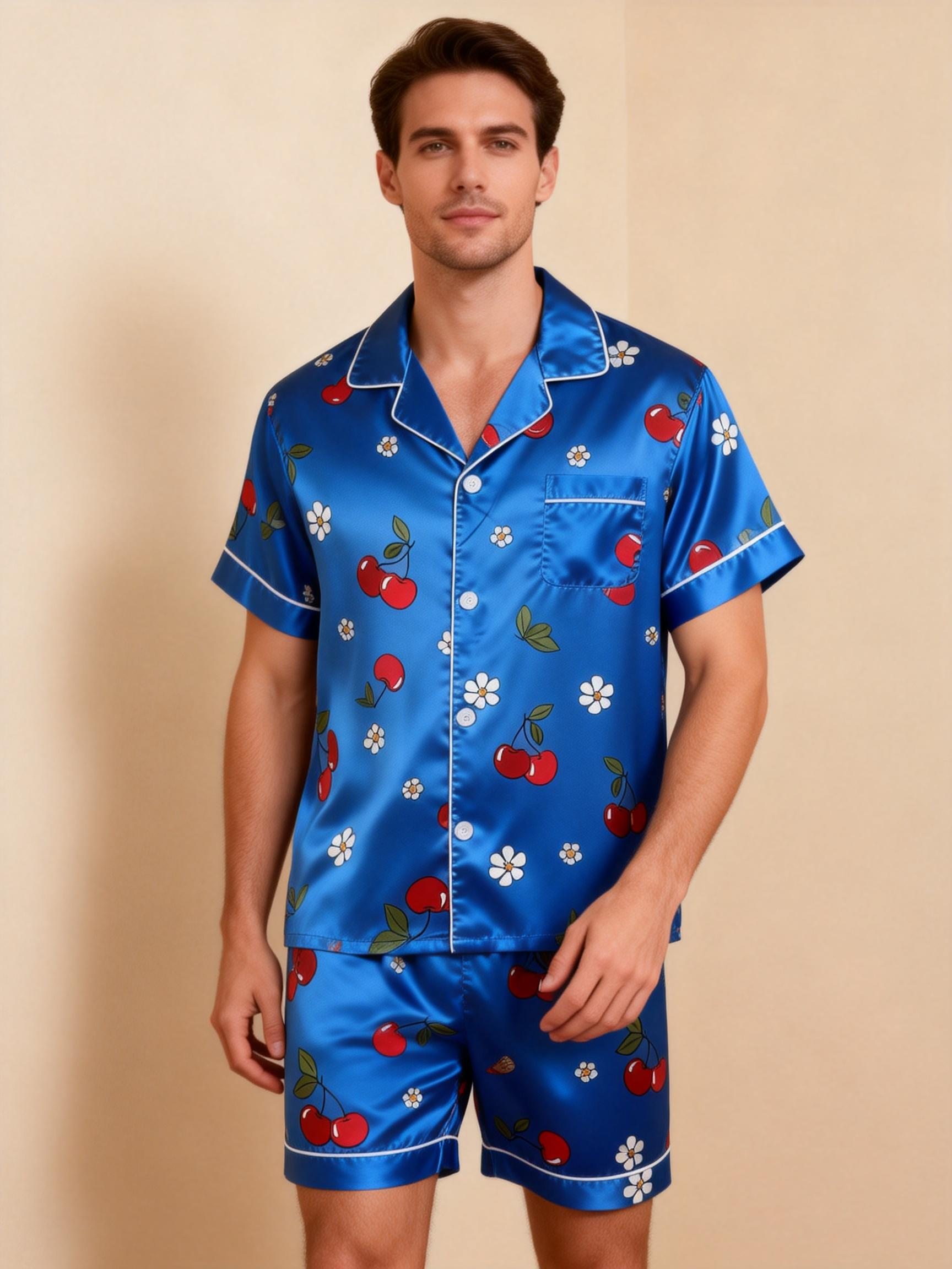 Couple’s Silky Sleep Shorts – Satin Pajama Set