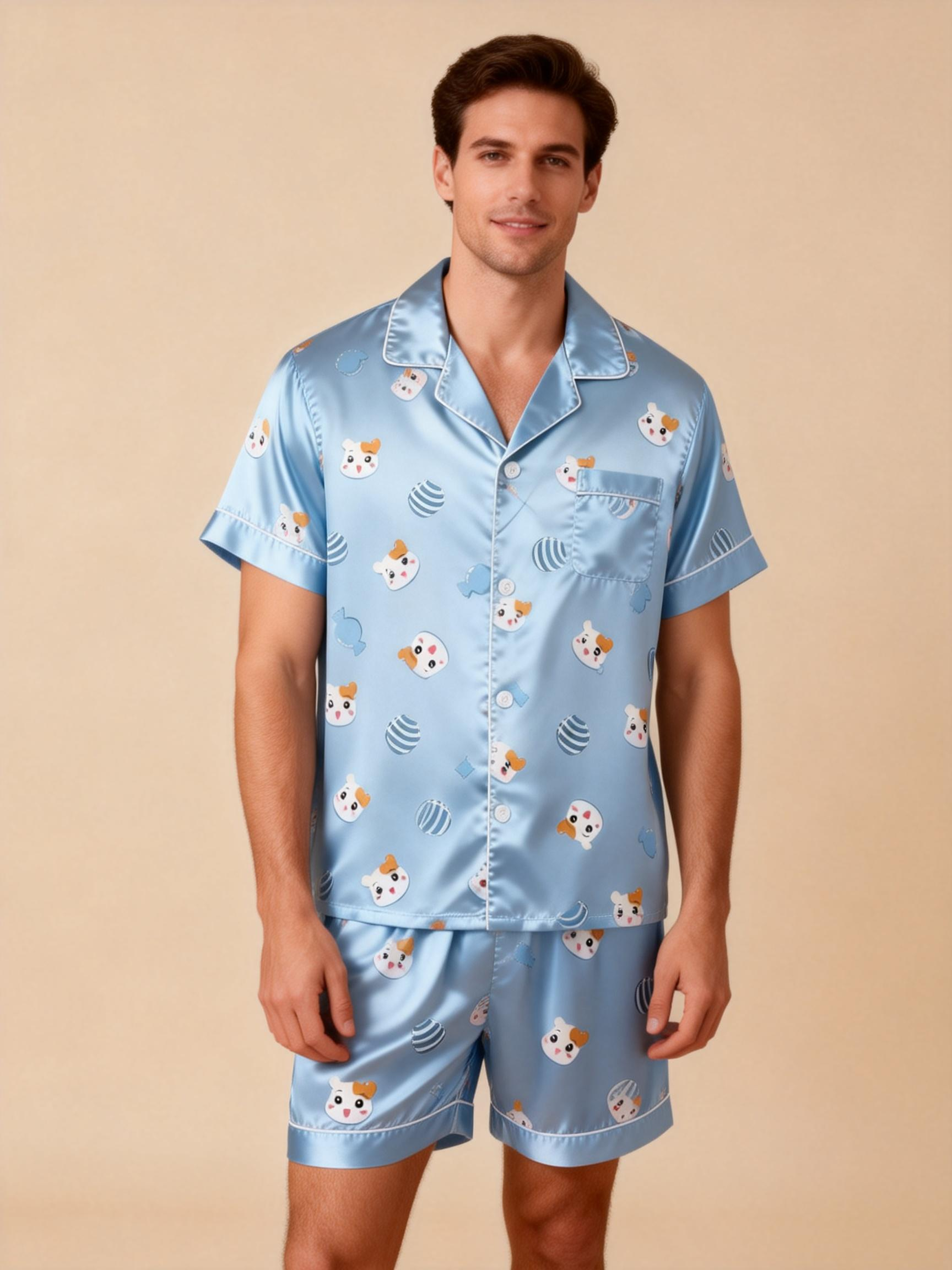 Classic Silky Satin Pajamas for Couples – Gift-Ready Set