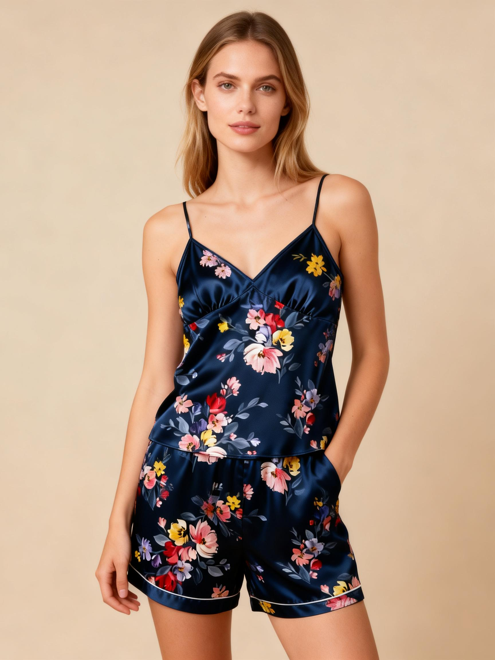 Classic Silky Satin Couple Pajamas – Perfect for Gifts