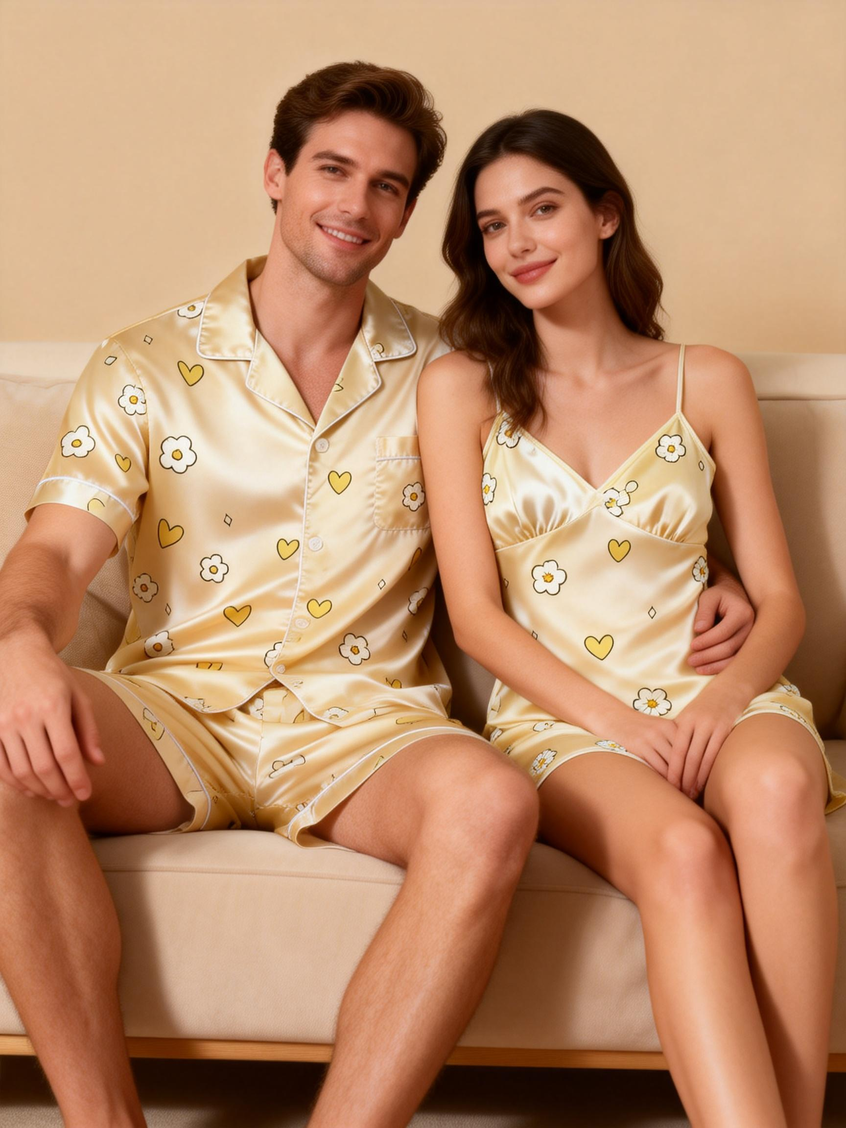 Silky Satin Pajama Set for Two – Romantic & Cozy