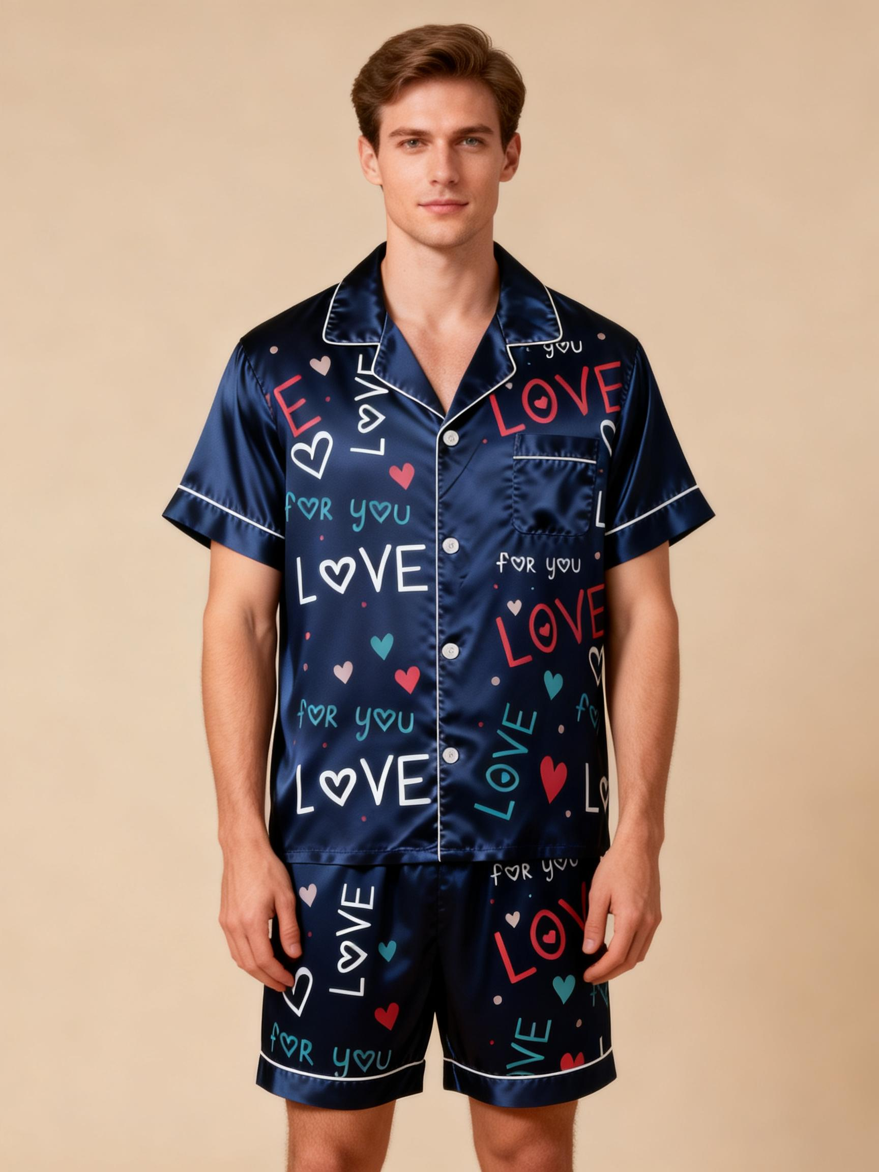 Matching Silky Sleep Pajamas for Couples – Satin Fabric