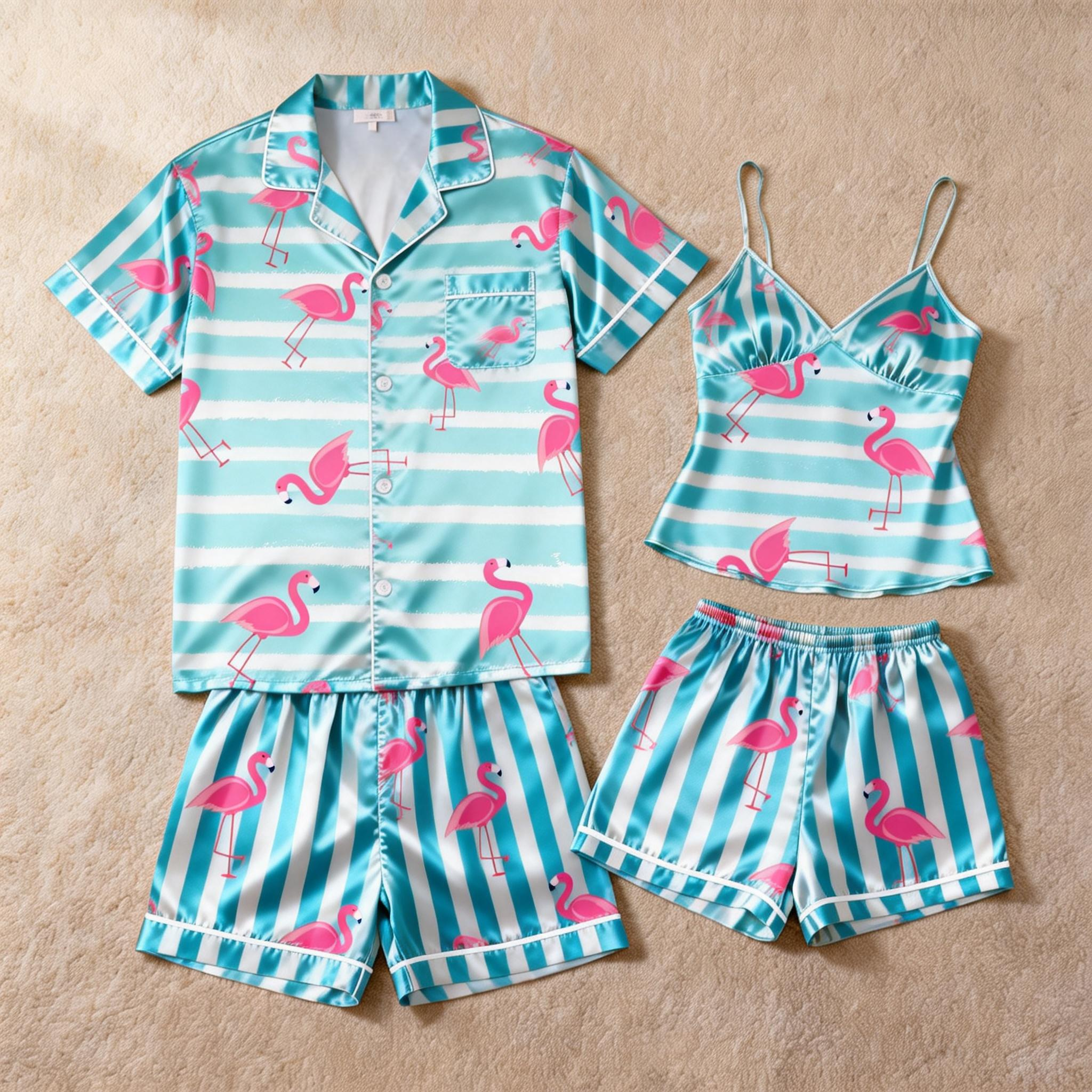Silky Satin Pajama Set – Classic Couple Sleepwear