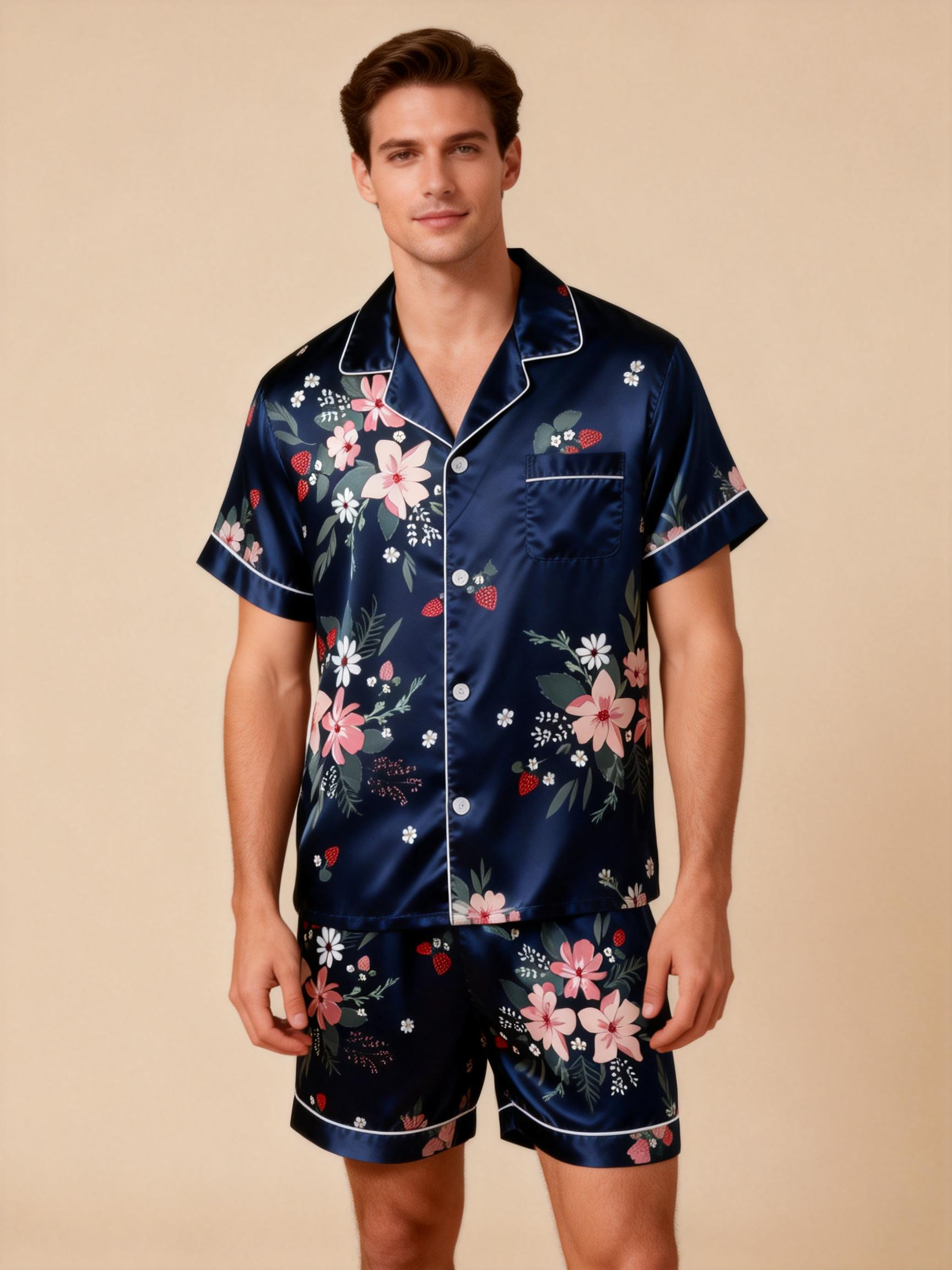 Couple’s Silky Satin Short Set – Ideal Anniversary Gift