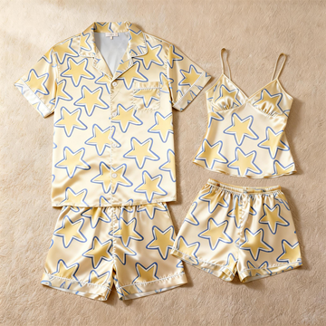 Couple’s Silky Bedtime Set – Satin Pajama Shorts