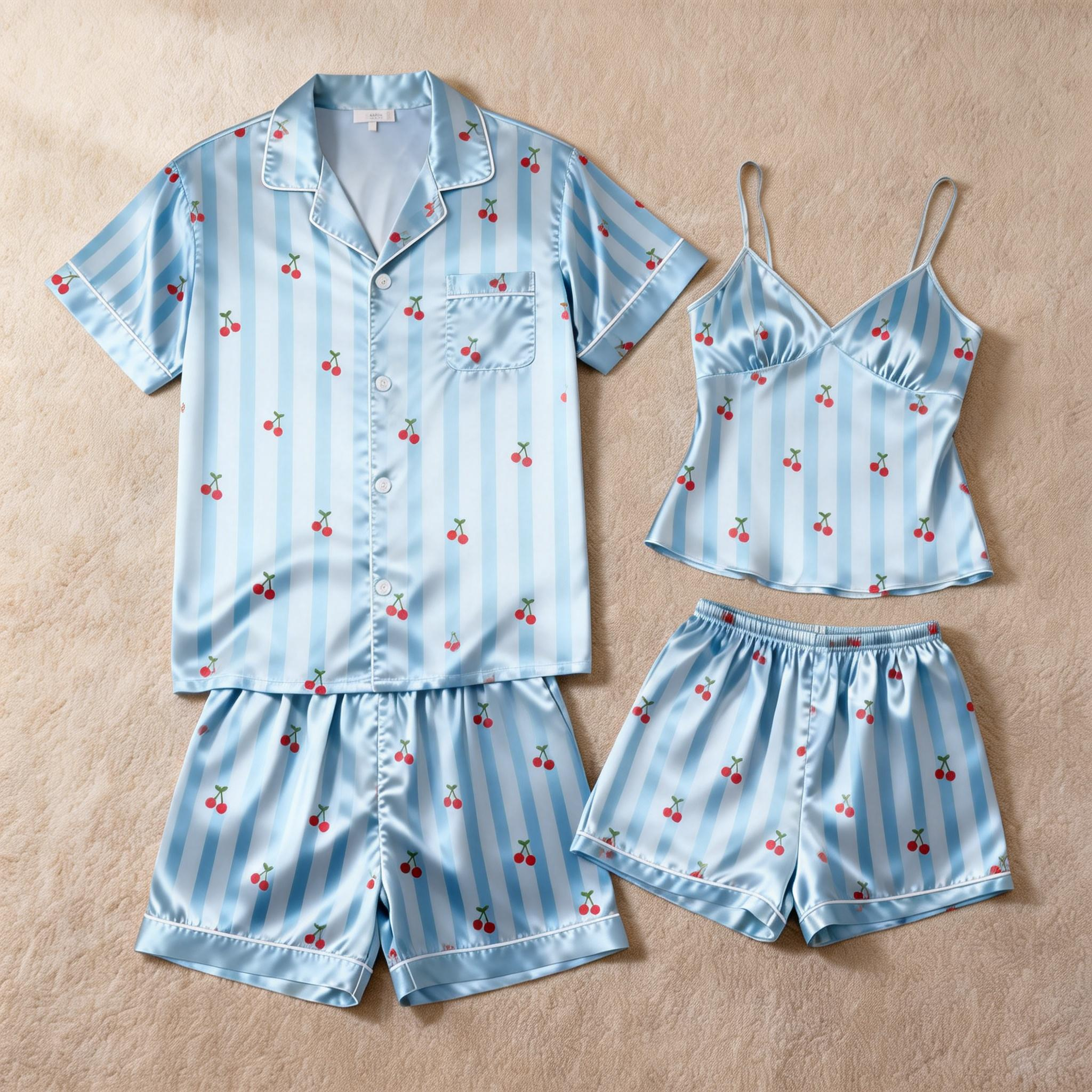 Silky Classic Sleepwear for Couples – Satin Pajama Set