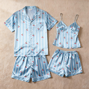 Silky Classic Sleepwear for Couples – Satin Pajama Set