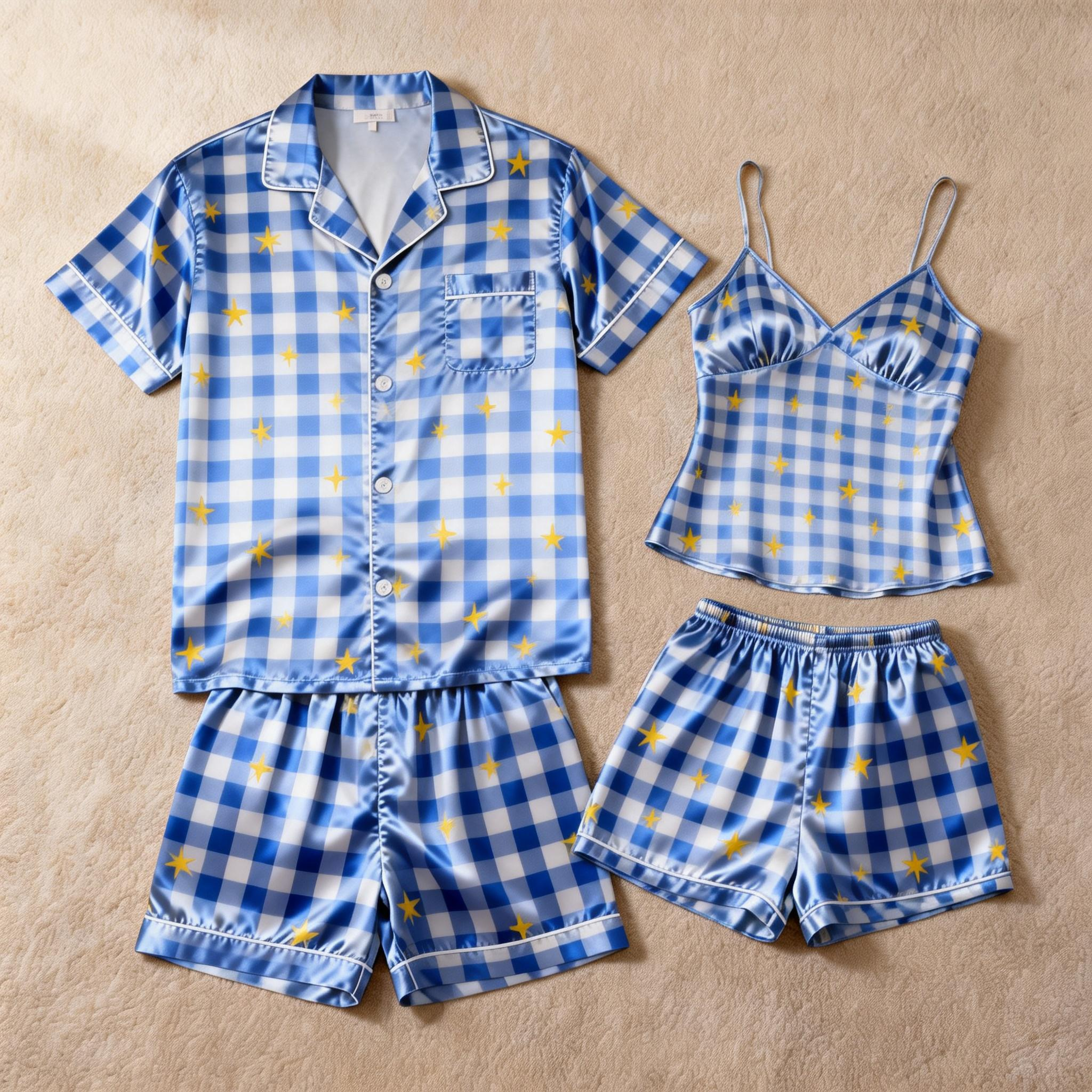 Silky Satin Sleep Set – Short Pajamas for Him & Her
