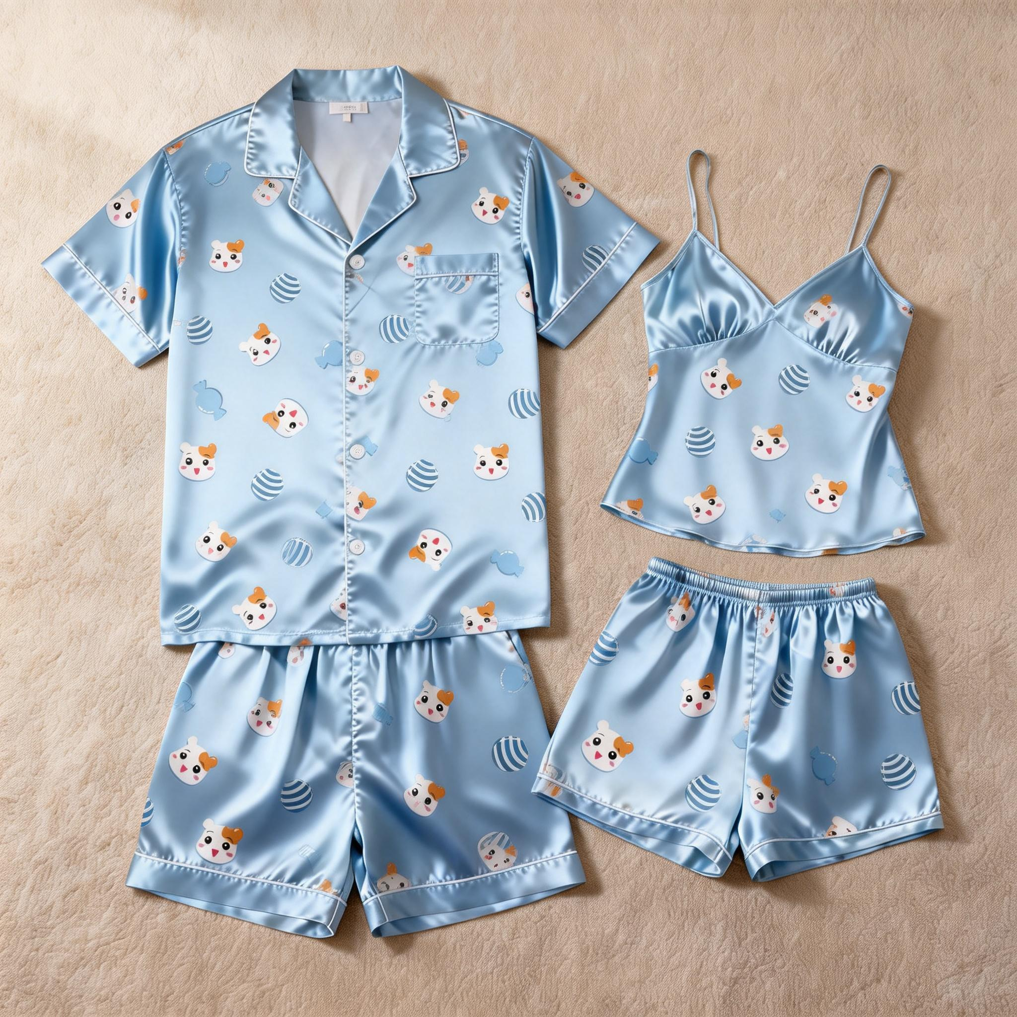 Classic Silky Satin Pajamas for Couples – Gift-Ready Set
