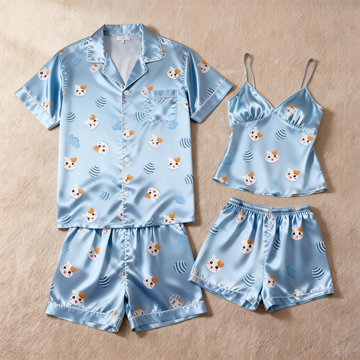 Classic Silky Satin Pajamas for Couples – Gift-Ready Set