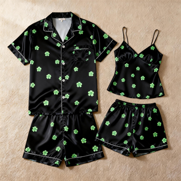 Silky Satin Matching Set for Him & Her – Sleepwear Perfection