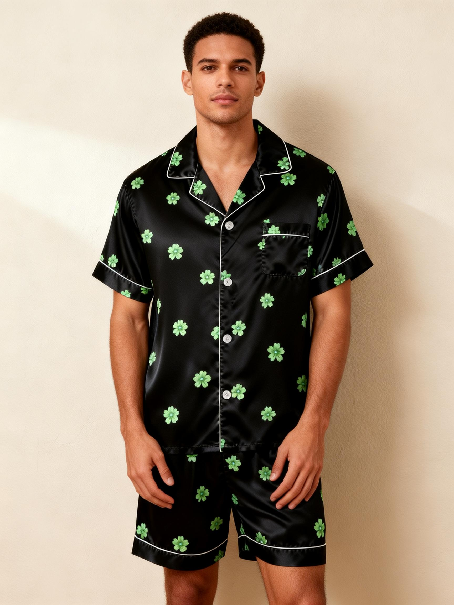 Silky Satin Matching Set for Him & Her – Sleepwear Perfection