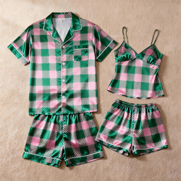 Silky Smooth Couple Sleepwear – Satin Pajama Set