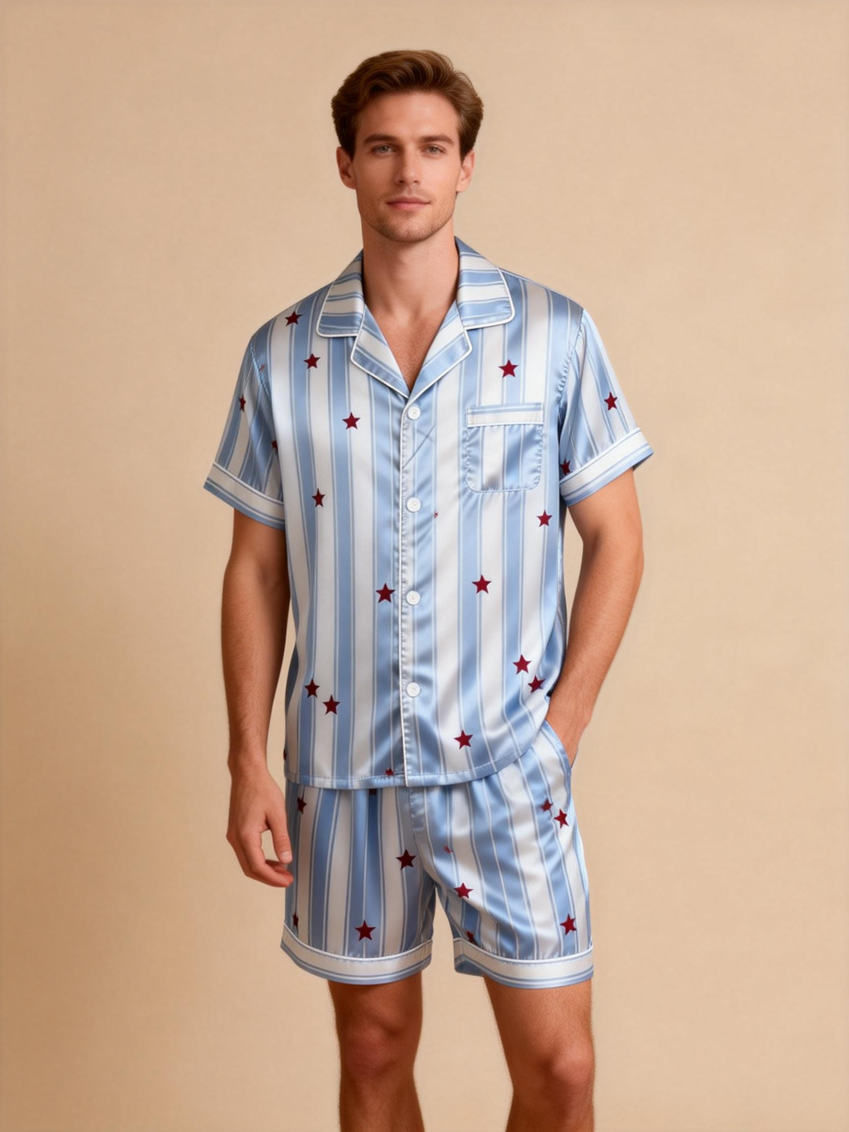 His & Her Silky Satin Pajamas – Matching Sleep Set