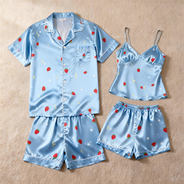 Couple’s Silky Night Outfit – Satin Pajama Short Set