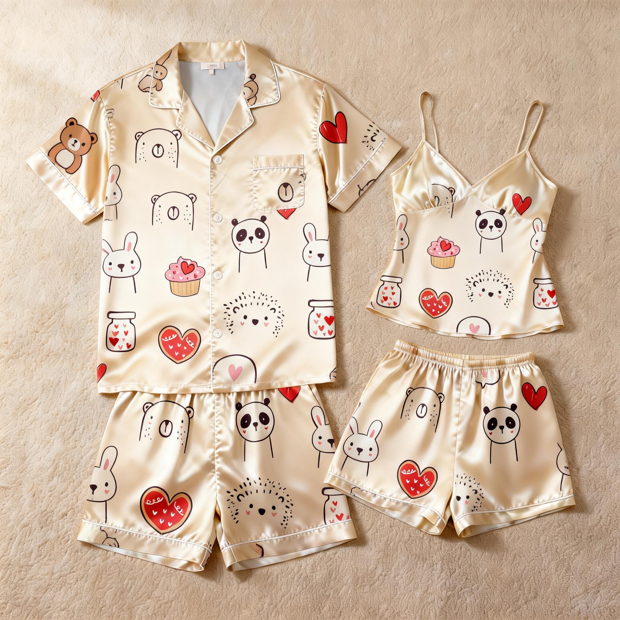 Silky Satin Pajama Set – Perfect Couple Gift Idea