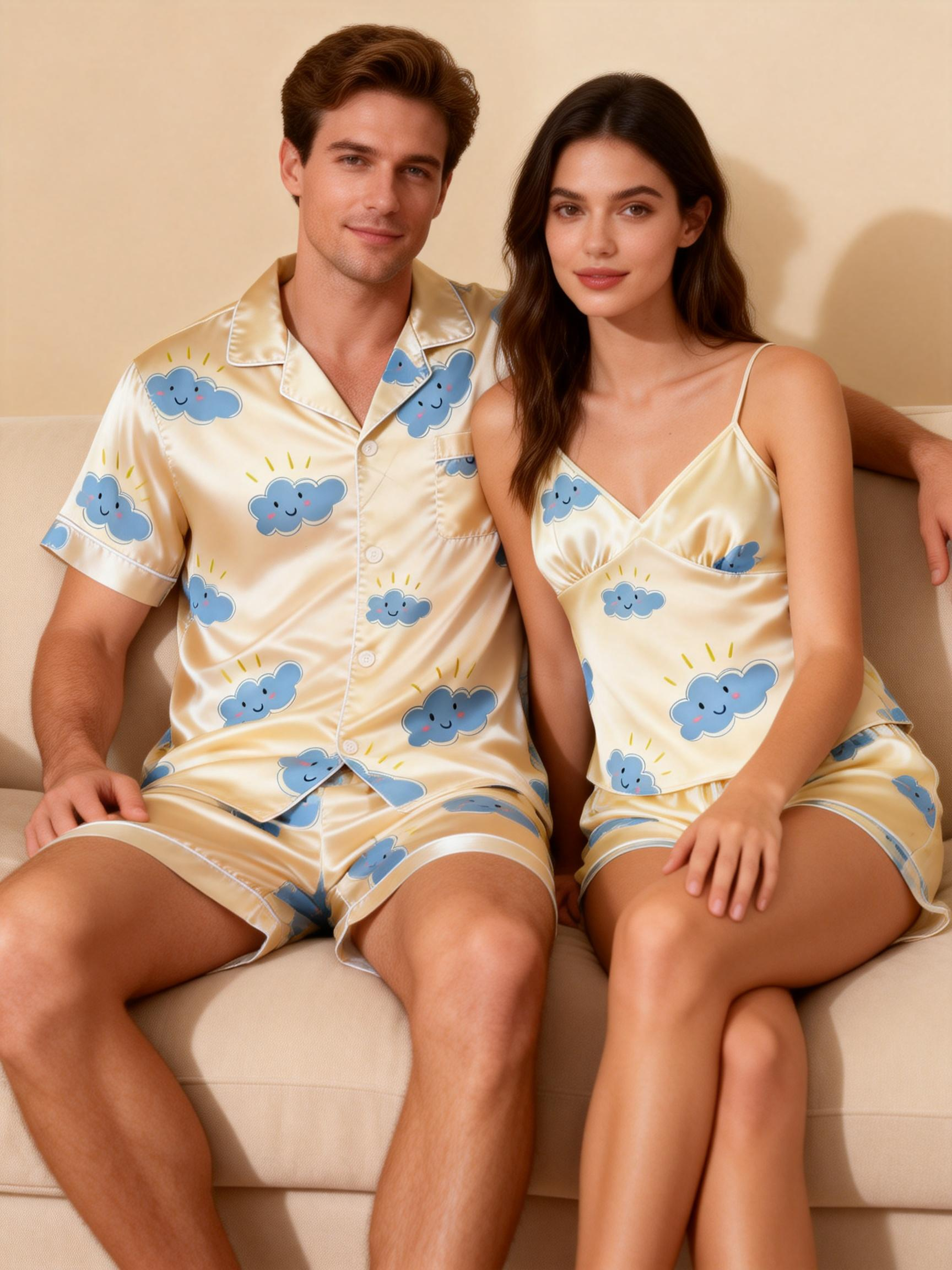 Silky Satin Sleep Set for Couples – Ideal for Summer Nights
