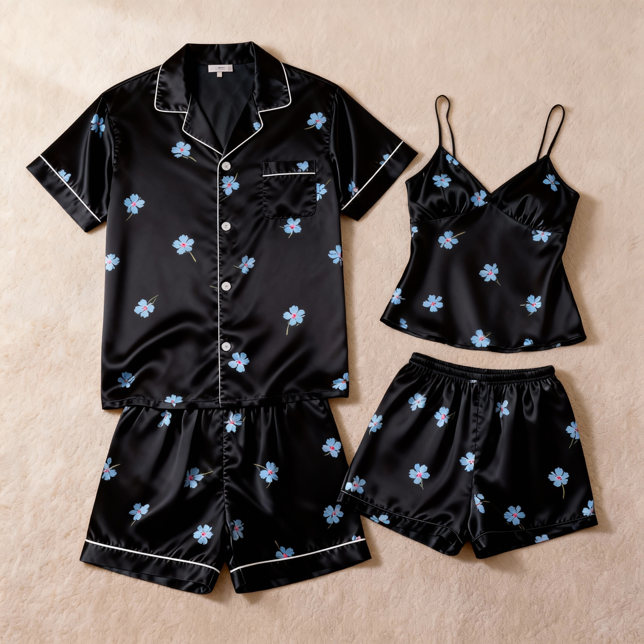 Silky Satin Sleepwear for Him & Her – Classic Matching Set