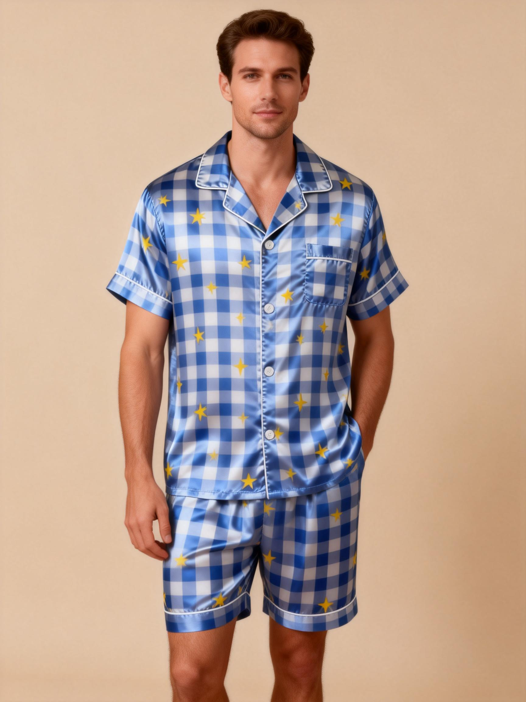 Silky Satin Sleep Set – Short Pajamas for Him & Her