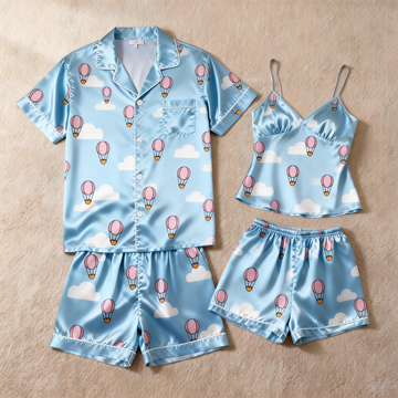 Silky Satin Pajama Short Set – Luxurious Couple Gift