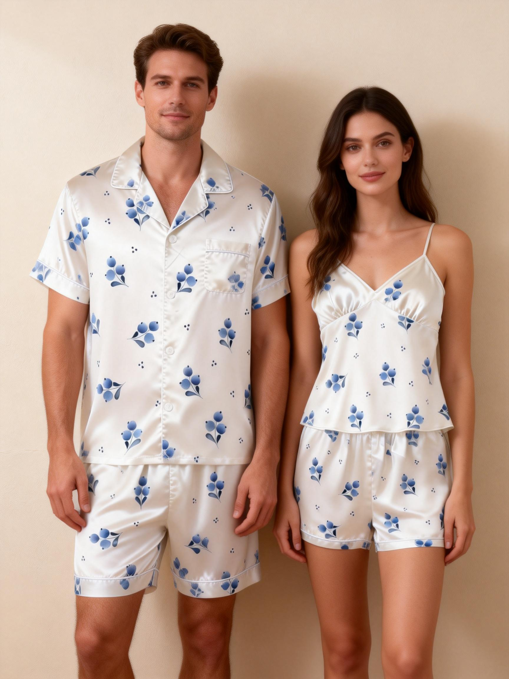 Couple’s Silky Sleep Collection – Satin Pajama Shorts