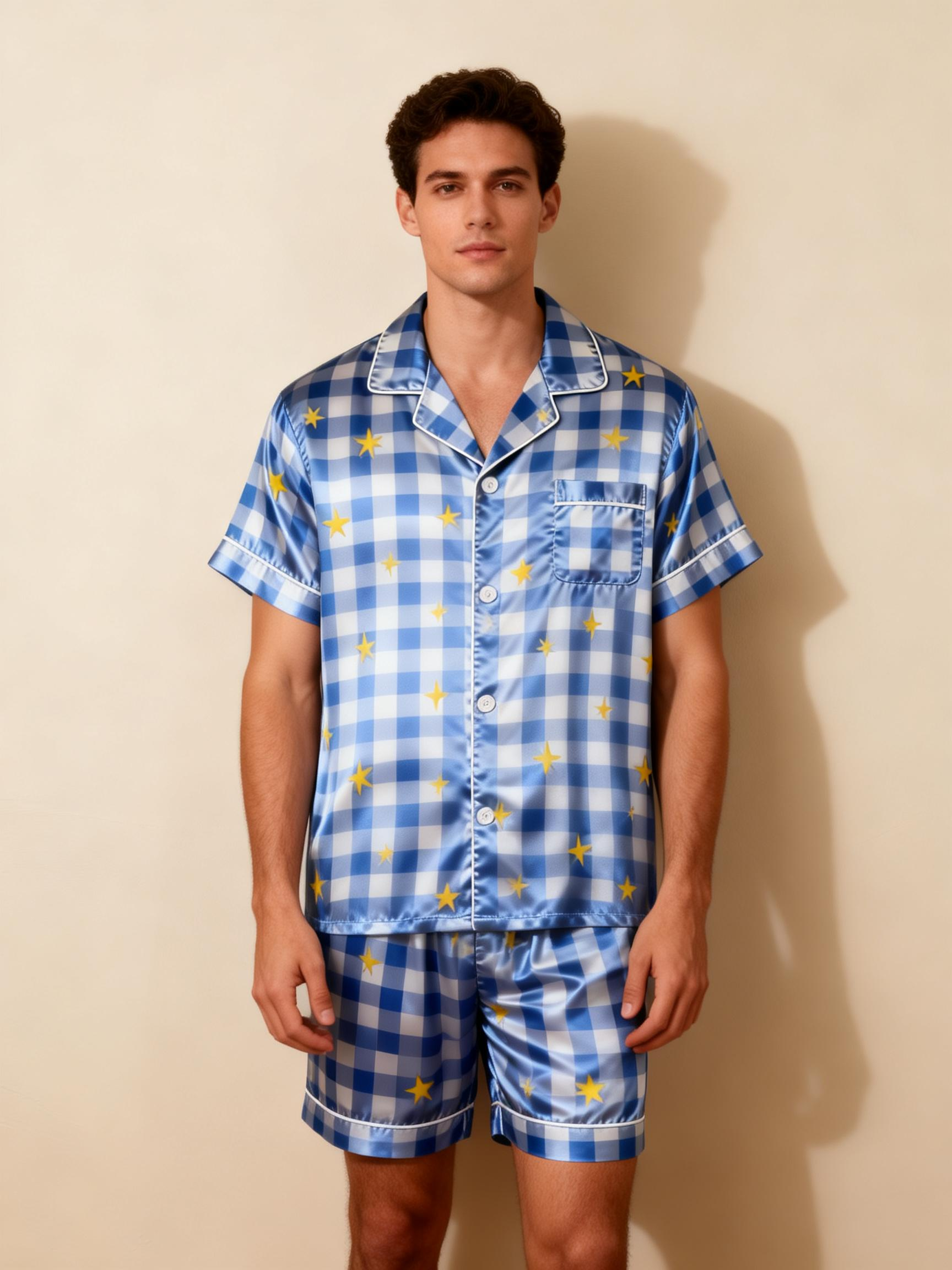Silky Smooth Sleepwear for Two – Satin Pajama Short Set