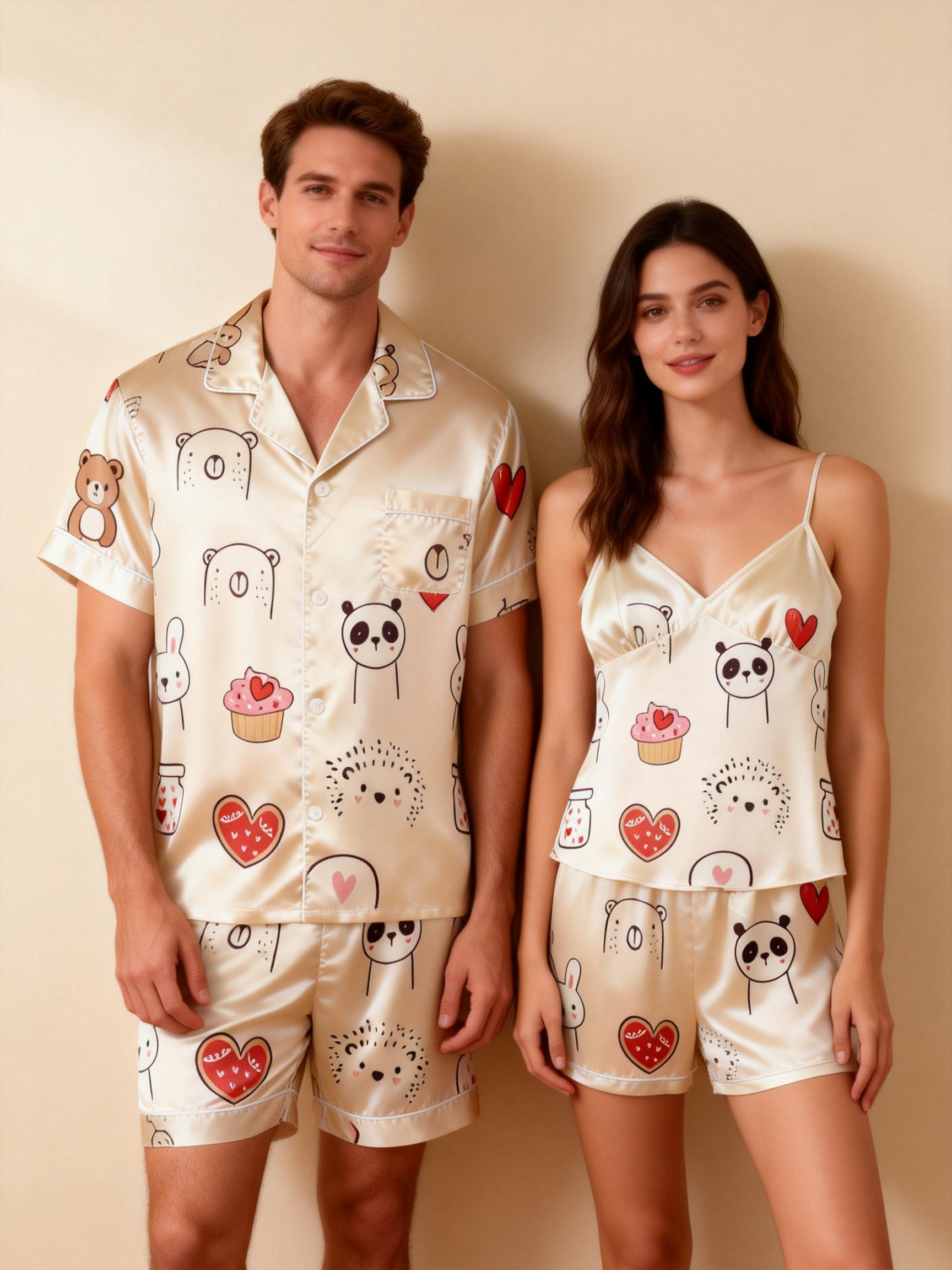 Silky Satin Pajama Set – Perfect Couple Gift Idea