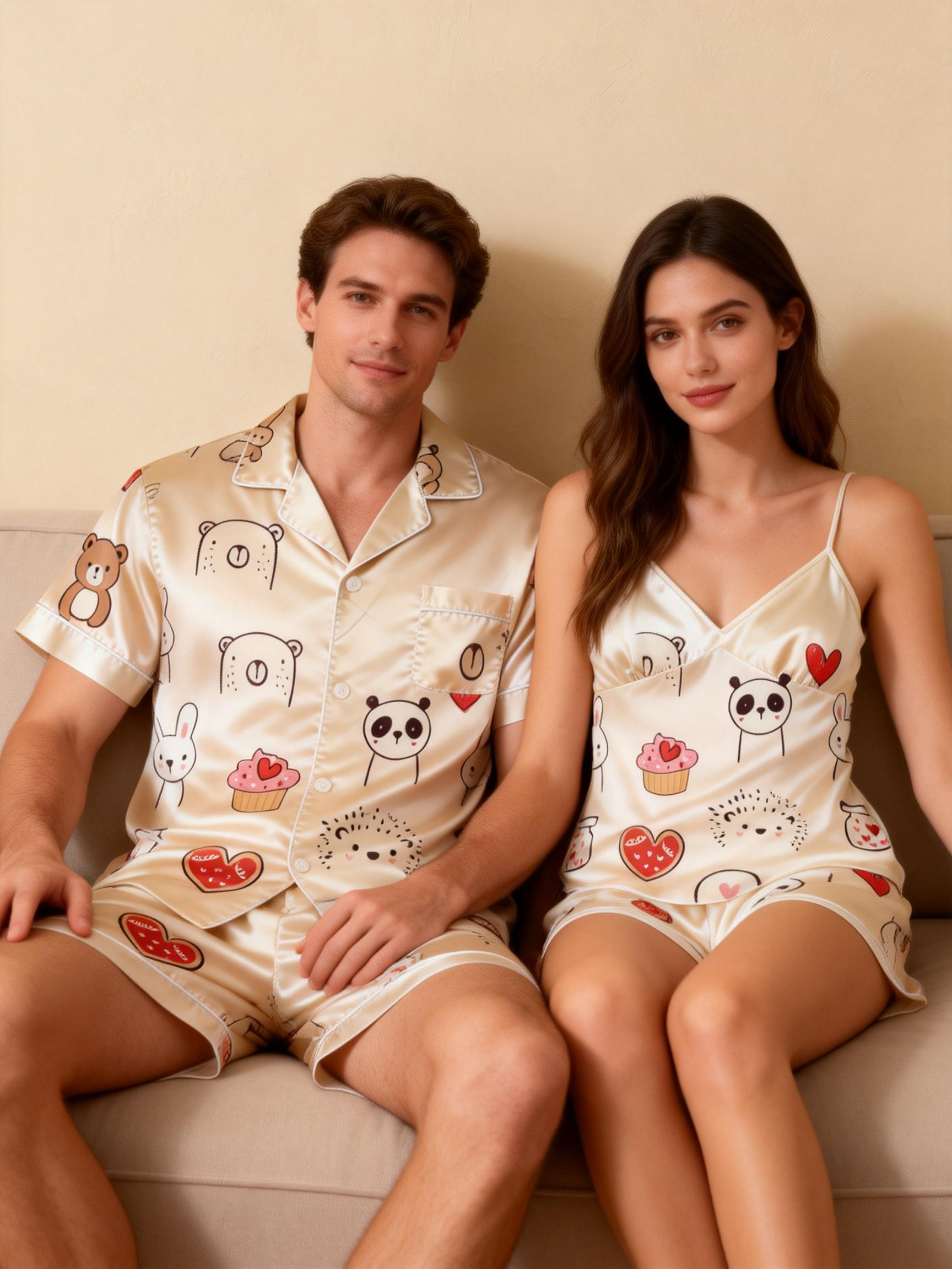 Silky Satin Pajama Set – Perfect Couple Gift Idea