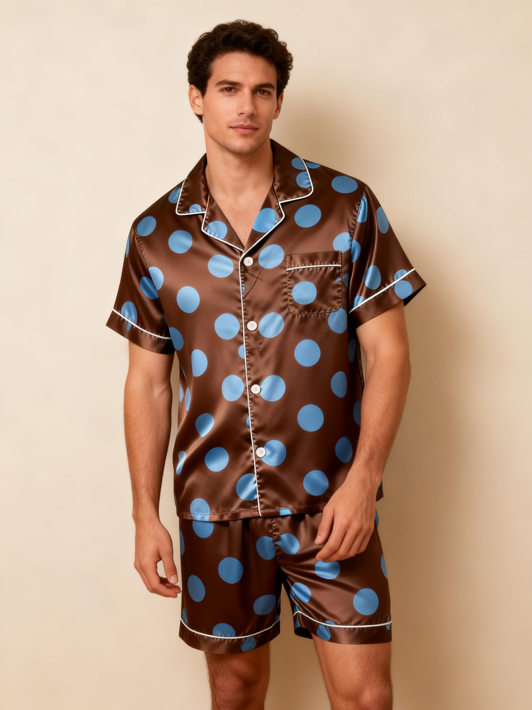 Couple’s Silky Bedwear – Classic Satin Pajama Short Set