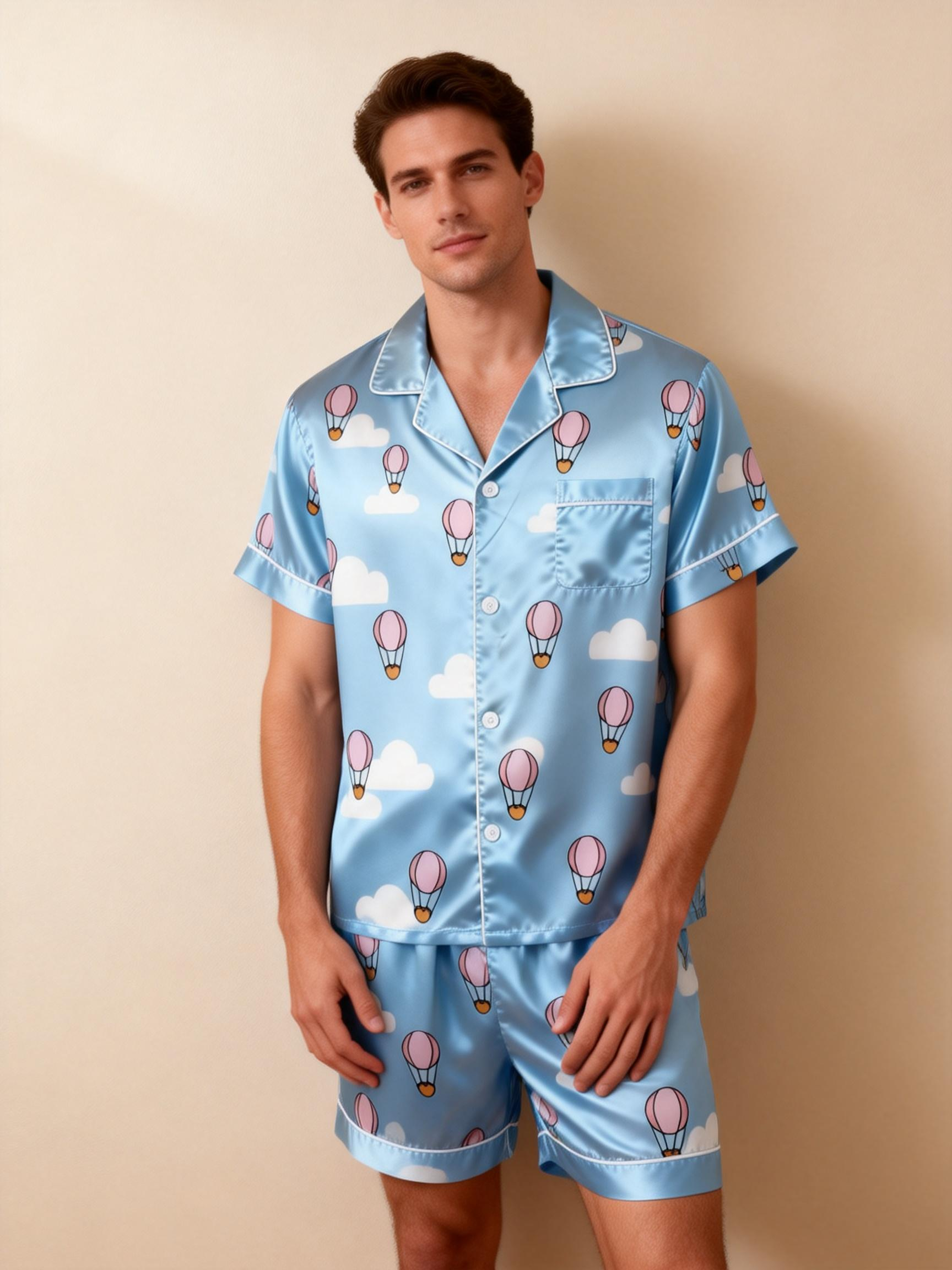 Silky Satin Pajama Short Set – Luxurious Couple Gift