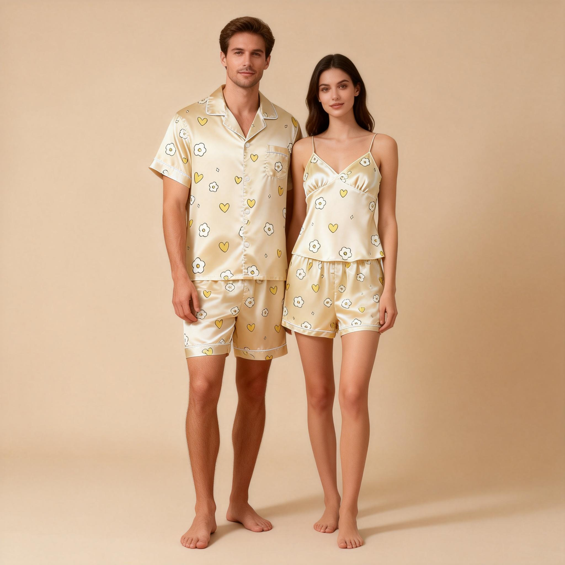 Silky Satin Pajama Set for Two – Romantic & Cozy