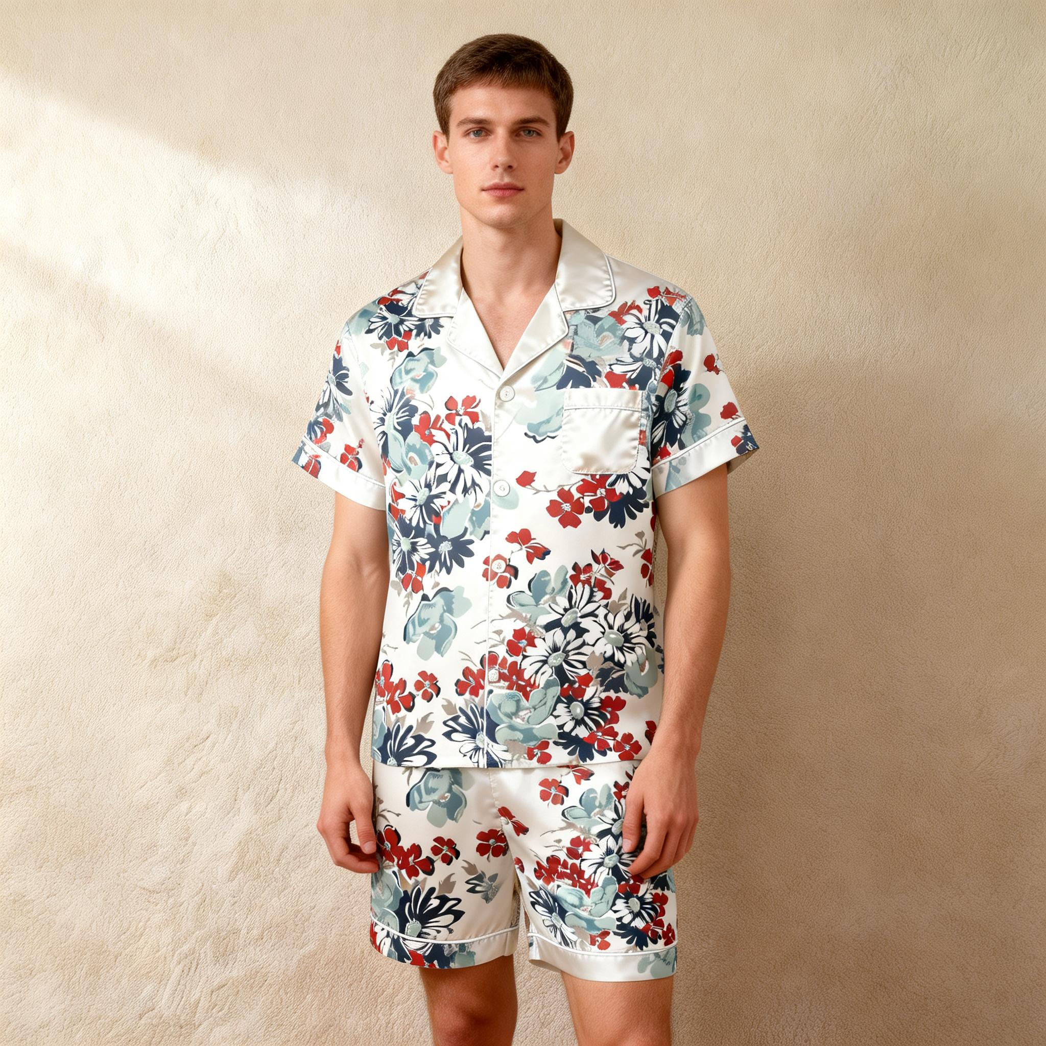 Lightweight Satin Pajamas for Men