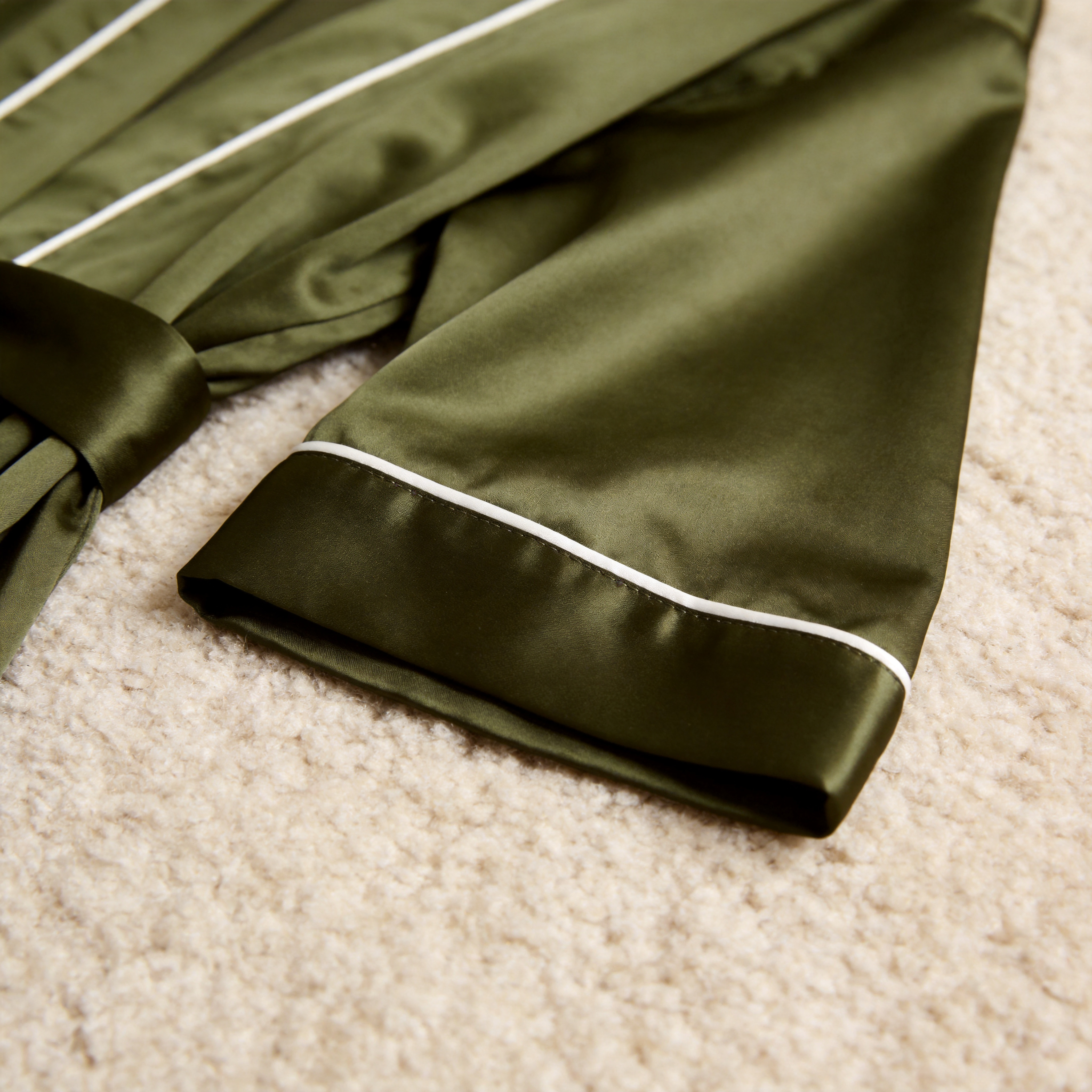 Solid Satin 3-Piece Sleepwear Set for Women - Robe, Camisole & Shorts