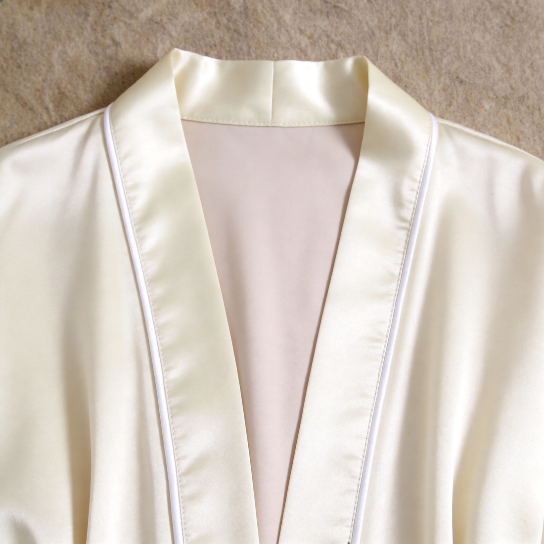 Solid Pearl White Silky Satin Sleepwear Set - Women's Cozy Camisole, Long Pants & Matching Robe